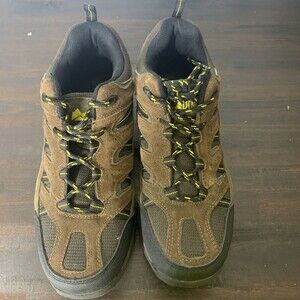 DENALI Mens Hiking Boots Leather 8.5 Trail Outdoor Brown Yellow Earth Tones Lace